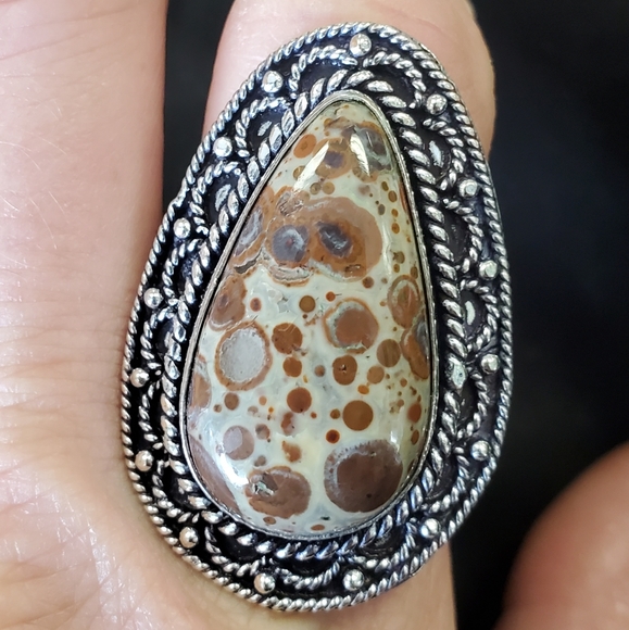 New Asteroid Jasper Silver Ring. - Picture 6 of 16